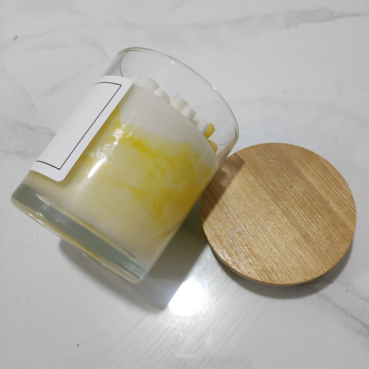 Vela margarita efecto marmoleada